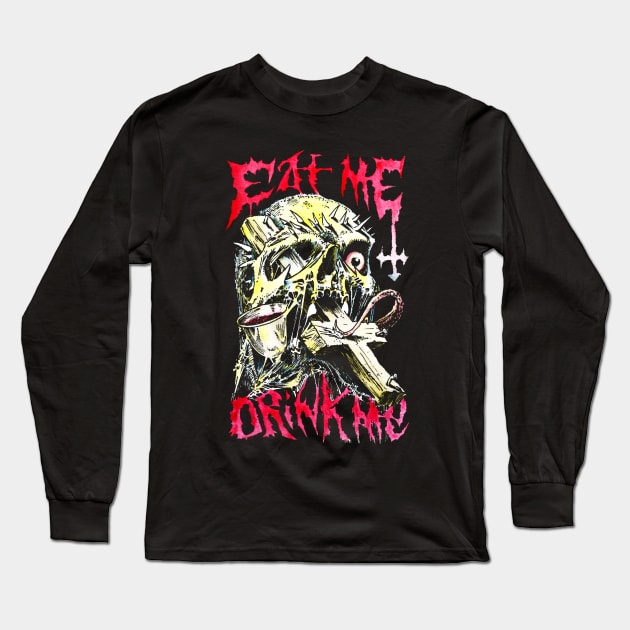 Eat  Me Drink Me v2 Long Sleeve T-Shirt by Defameart